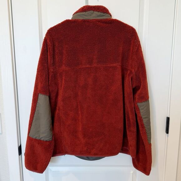LL Bean Red Fleece T Snap Pullover - Picture 3 of 8
